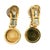 Metal 1990s Pair of Bulgari Bvlgari 18k Gold Black Onyx Drop Clip Earrings For Sale - Image 7 of 14