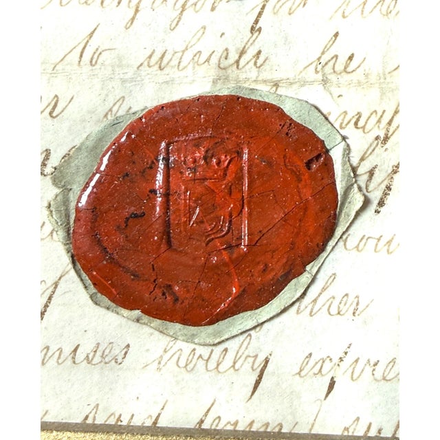 9 Antique 19th Century Heraldic Family Crest Armorial Wax Seal From Sweden For Sale - Image 9 of 12