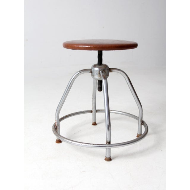 Mid-Century Modern Mid Century Swivel Seat Stool For Sale - Image 3 of 12