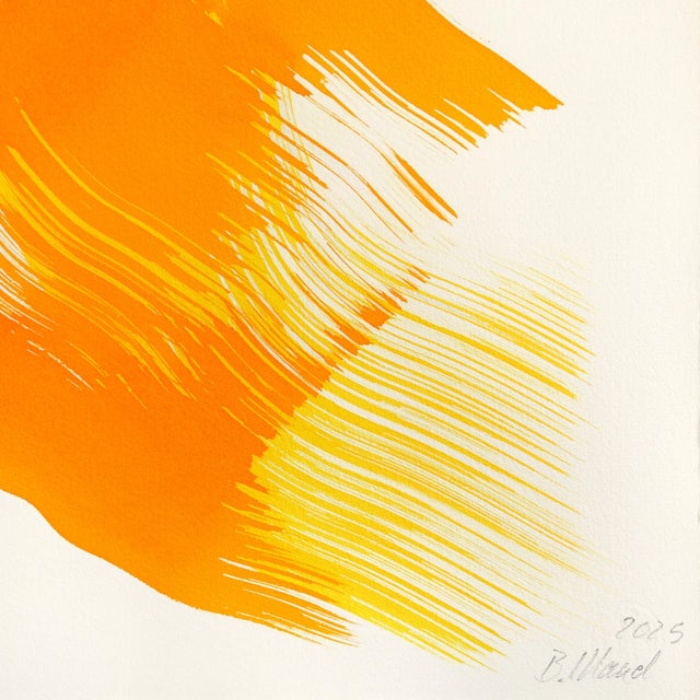 2020s The Marigold Dress 4 - Minimalist Figurative Ink Painting on Paper Original Artwork by Bettina Mauel For Sale - Image 5 of 5