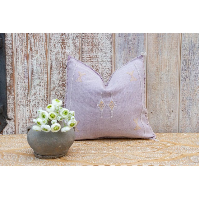 Rimi Moroccan Silk Rug Pillow For Sale - Image 9 of 10