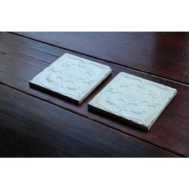 Rustic European 19th/20th Century Portuguese Tin-Glazed Pottery Tiles - Set of 2 For Sale - Image 3 of 8