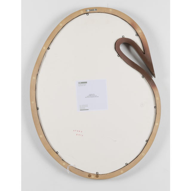 Wood Andisheh Avini, Shaped Collage Painting in Carved Wood Frame Iranian American Contemporary Art, 2007 For Sale - Image 7 of 17