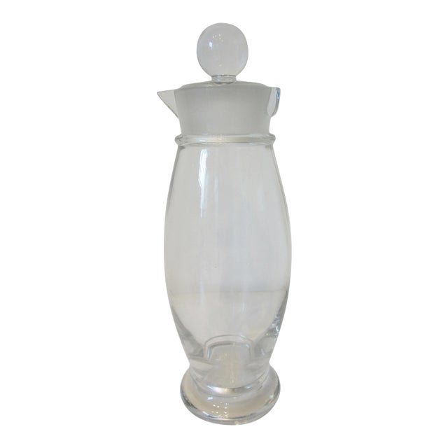 Vintage Cambridge Glass Company Glass Cocktail Shaker For Sale
