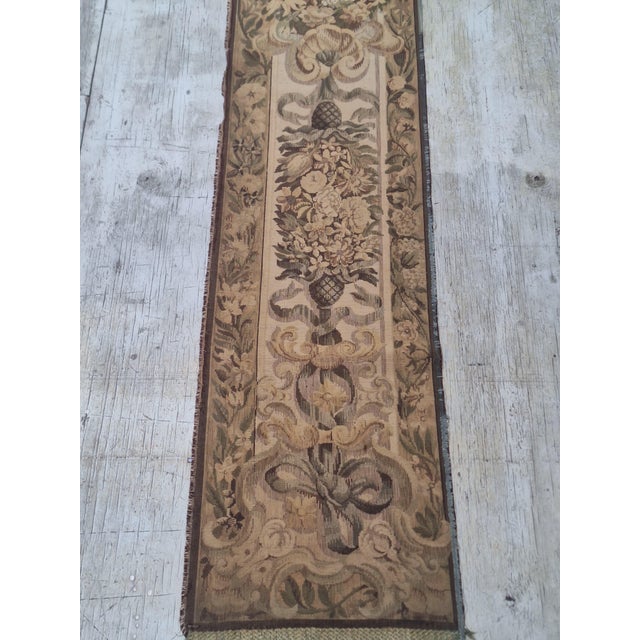 Antique French Aubusson-Style Tapestry Architectural Border Panel For Sale - Image 4 of 9