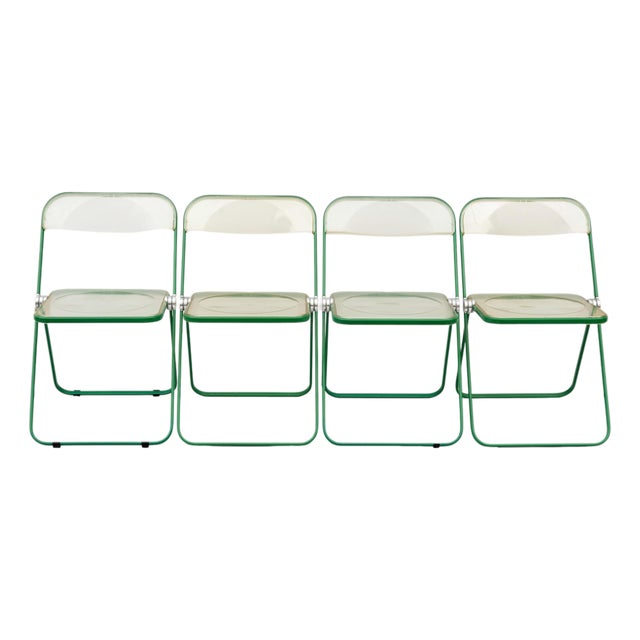Vintage Chairs by Giancarlo Piretti, 1970s, Set of 4 For Sale
