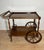1940s Spanish Mid-Century Wooden Bar Cart with Turned Legs and Bottle Holder For Sale - Image 5 of 12