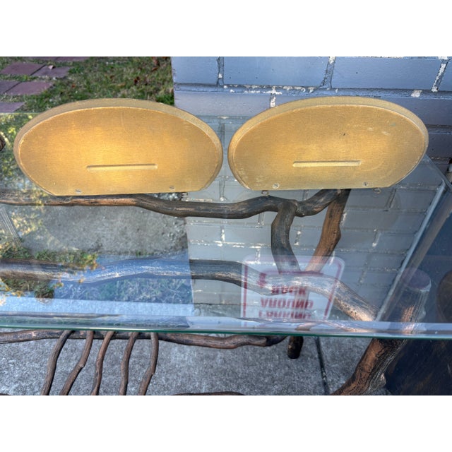 Syroco 1960s Rococo Style Golden Syroco Shelving Pair of 2 For Sale - Image 4 of 4