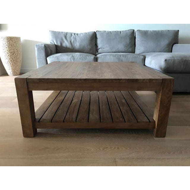 Crate and Barrel Edgewood Square Coffee Table | Chairish