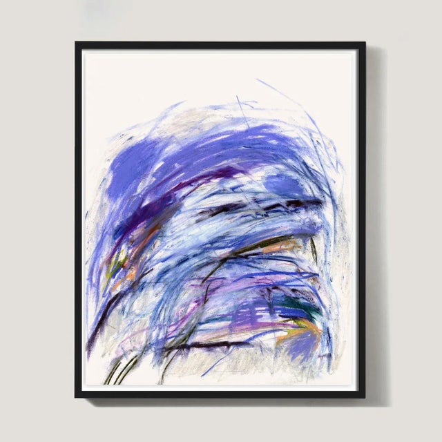 Mid-Century Modern "Violette" Contemporary Abstract Expressionist Print in Shades of Violet by M. Frohman For Sale - Image 3 of 8