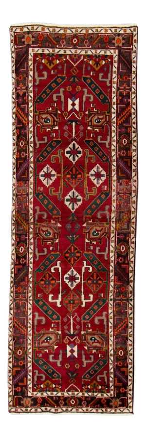 Red Vintage Malayer Persian Handmade Wool Runner