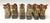 Vintage Hand-Carved Painted Tiger Figural Napkin Rings set of 6. Each one measures 3 1/2 inches wide by an inch by 3...