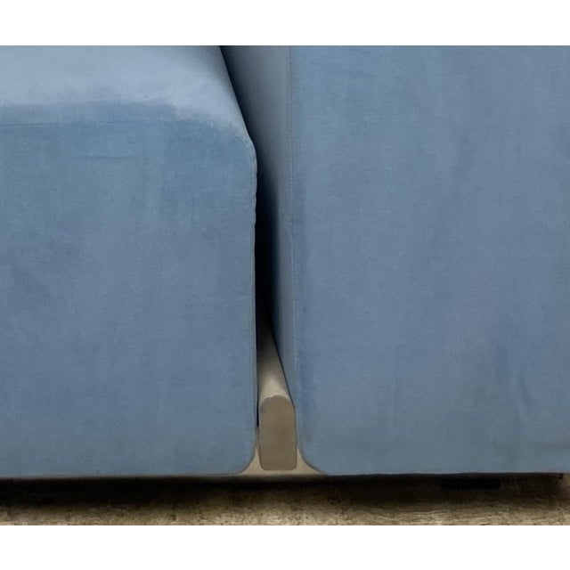 Knoll Kazuhide Takahama Suzanne Lounge Chair Blue Velvet Chairish