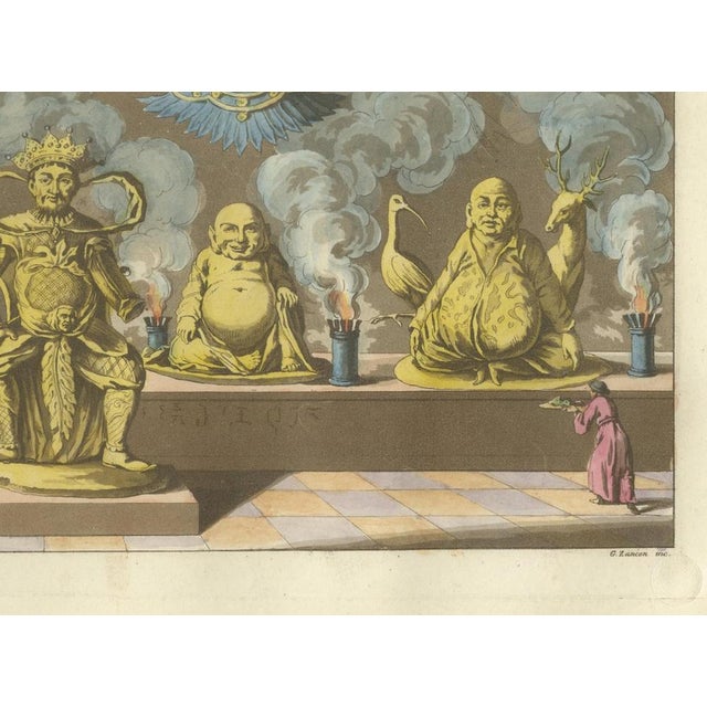 Ferrario, Chinese Religious Figures and Temple Statues Costumes, 1815, Print For Sale - Image 4 of 14