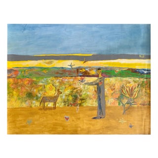 Iszchan Nazarian, Saint Francis, Acrylic on Canvas, 2014 For Sale