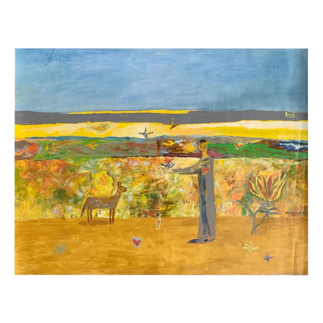 Iszchan Nazarian, Saint Francis, Acrylic on Canvas, 2014 For Sale