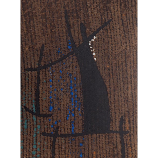 After Joan Miro, Woman with Brown Background, 1965, Lithograph For Sale - Image 4 of 7