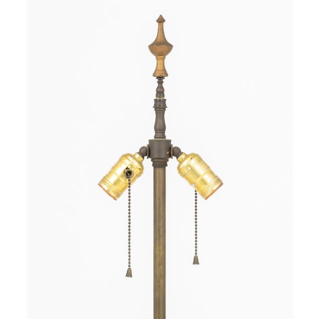 Vintage Federal Style Brass Tripod Torchere, mid-20th century, with two light sockets. 66.5" H x 12" W x 11" D....