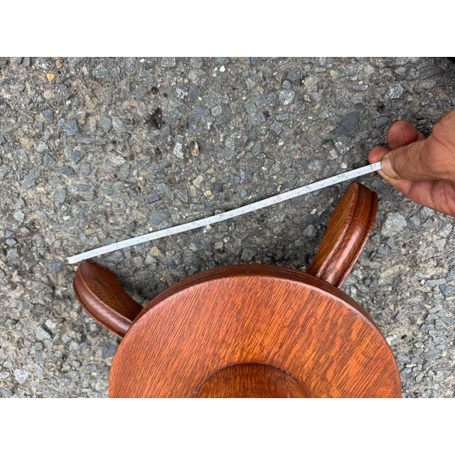 Pair of Antique Quarter-Sawn Pedestal / Plant Stands For Sale - Image 17 of 17