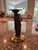 2020s Antique Egyptian Revival Brass Figural Candle Holder Stand For Sale - Image 5 of 7