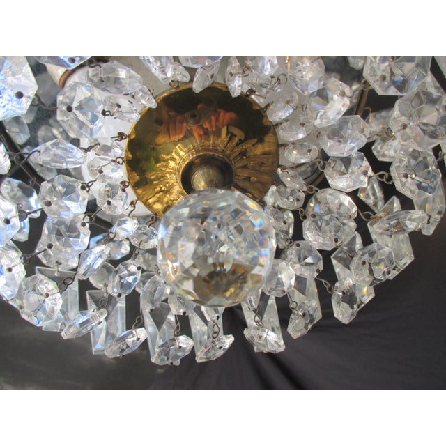 Louis XVI Crystal Basket Flush Mount For Sale - Image 12 of 15