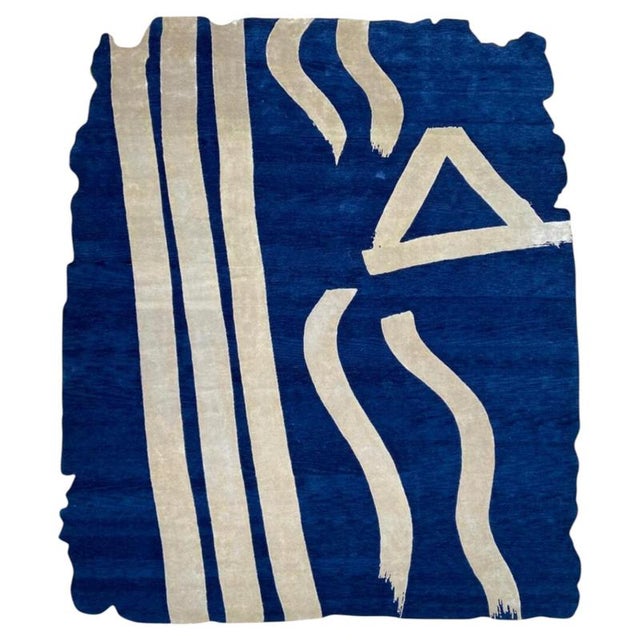 Hand-Knotted Talisman Tattoo Rug in Wool and Bamboo by Dinodo Studio For Sale - Image 9 of 9