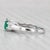 2010s 1.10ctw Oval Emerald Diamond Ring 14k White Gold Size 4.5 For Sale - Image 5 of 8