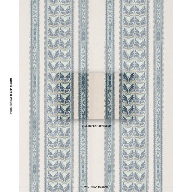 Inspired by an antique rug, this wonderfully textural medium-scale vertical stripe is created using machine-guided...