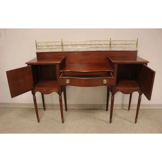 Brown Vintage Sheraton Style Sideboard by Lexington Furniture Ind. The Palmer Home Collection. For Sale - Image 8 of 13