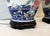 Vintage Ceramic Vase Lamps With Elegant Floral Design on Wood Plinths- A Pair For Sale - Image 9 of 12