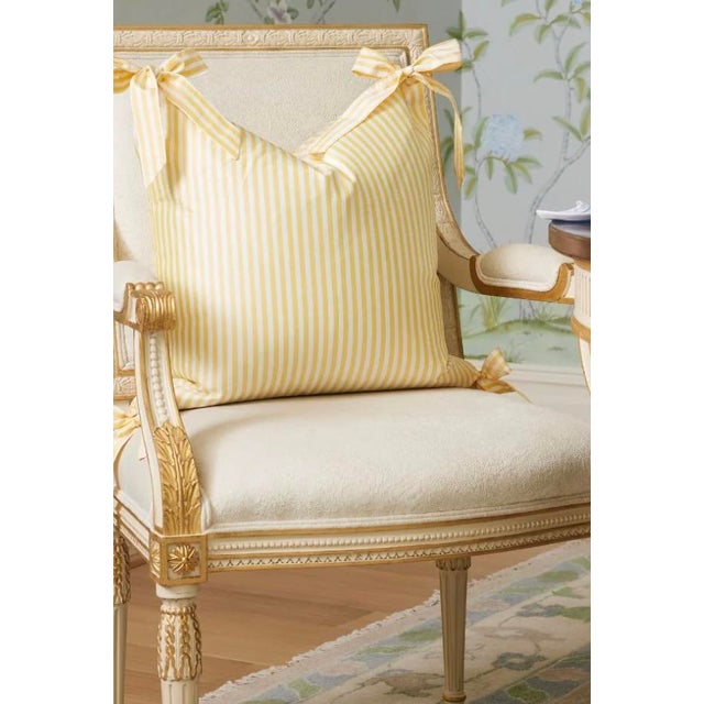 Pair of Silk Bow Pillows with Designer Down Inserts Bring a touch of timeless charm and designer elegance to any room with...