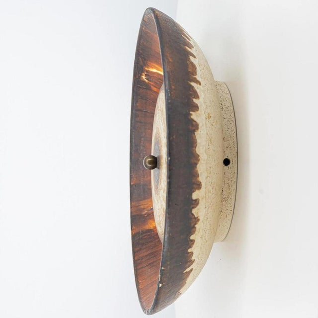 Wall Light with Brown and Beige Accents from Axella, Denmark, 1970s For Sale - Image 13 of 15