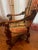 Wood Italian Carved 19th Century Baroque Venetian Upholstered Throne Chair For Sale - Image 7 of 11