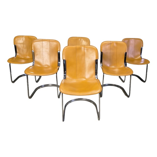 Vintage Dining Chairs from Cidue, 1970s, Set of 6 For Sale