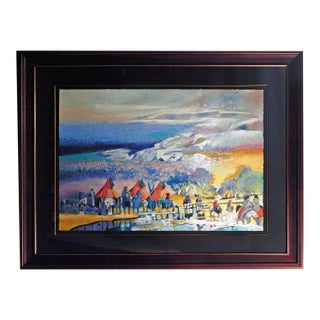 Earl Biss "Red Lodge" Serigraph on Paper Framed Hand Signed Make an Offer #273 For Sale