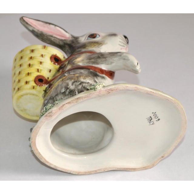 Italian Collectible Handmade Rabbit Bunny Animal Ceramic Figurine Arts & Crafts For Sale - Image 12 of 14