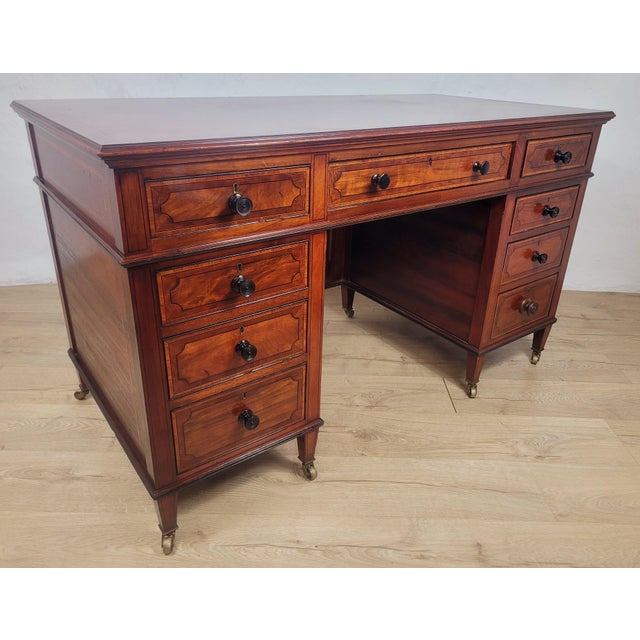 Antique Victorian Writing Desk from Maple & Co, 1890 For Sale - Image 4 of 18