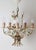 Hollywood Regency Gilded and Cream Rose and Bellflower Chandelier, Italy, 1960s For Sale - Image 11 of 16
