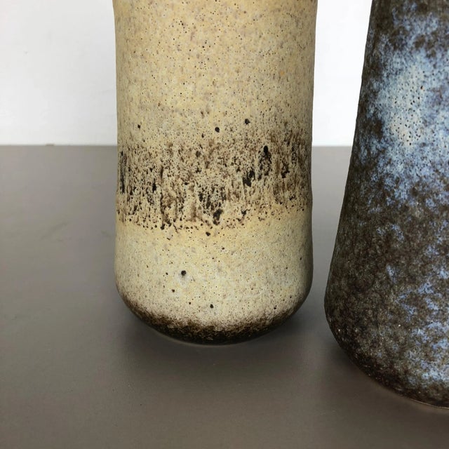 Pottery Fat Lava 206-26 Vases by Scheurich, Germany, 1970s, Set of 2 For Sale - Image 4 of 16
