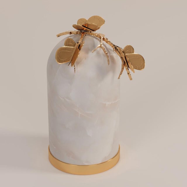 Light Yellow Monarch Table Lamp by Creativemary For Sale - Image 8 of 17