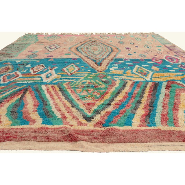 Tribal Contemporary Boujad Moroccan Rug, 09'07 X 12'11 For Sale - Image 3 of 10