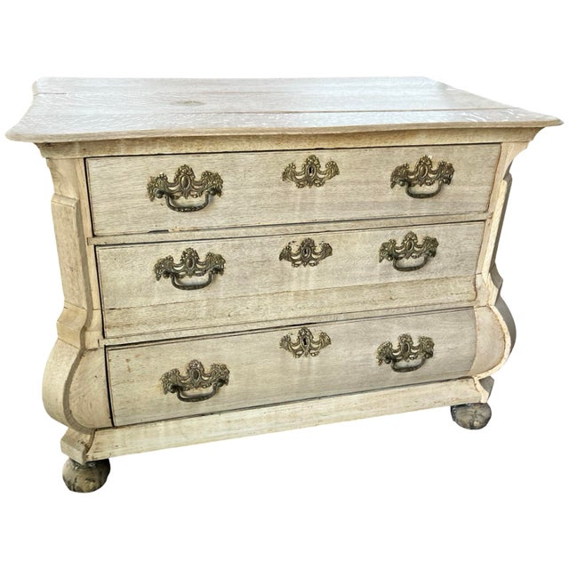 19th Century Bleached Oak Dutch Bombay Chest of Drawers For Sale - Image 4 of 18