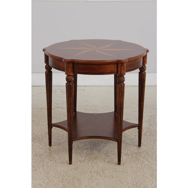 Age: Approx: 20 Years Old Details: Light Factory Distressed Nice Inlay Work Regency Style Un-Marked As To Manufacture...