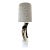 1960s Laurel Lamp Company Sculptural Table Lamp With Custom Bisson Bruneel Shade For Sale