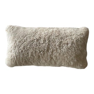 Soft Curly Sherpa Lumbar Pillow With Insert For Sale