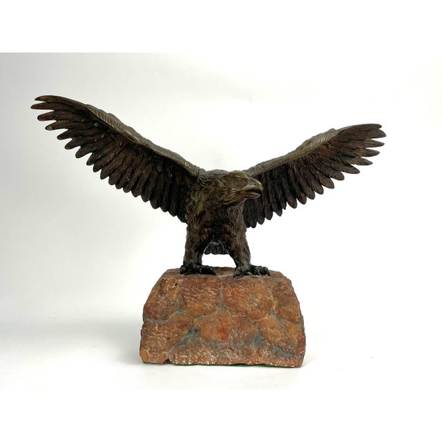 19th Century Mounted Austrian Bronze Eagle For Sale - Image 4 of 8
