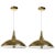 Paavo Tynell Style Brass Pendants - a Pair For Sale In New York - Image 6 of 6