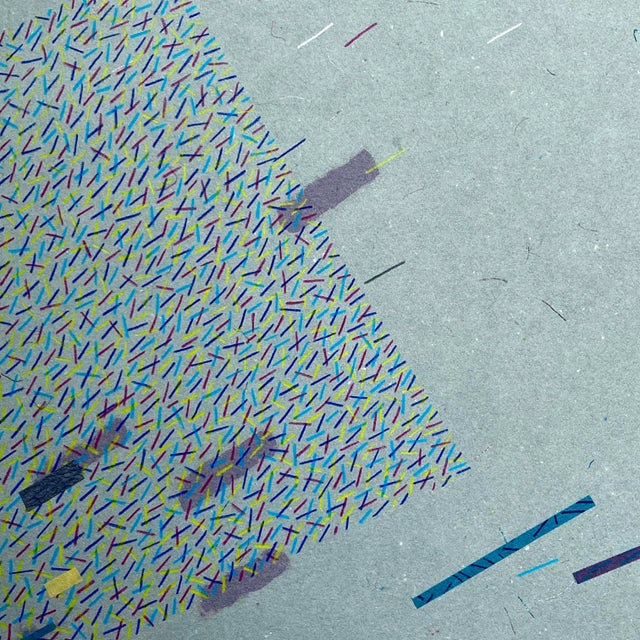 1980s 1987 “Three (Rhythms)” Memphis Style Collage by Jody Williams For Sale - Image 5 of 6