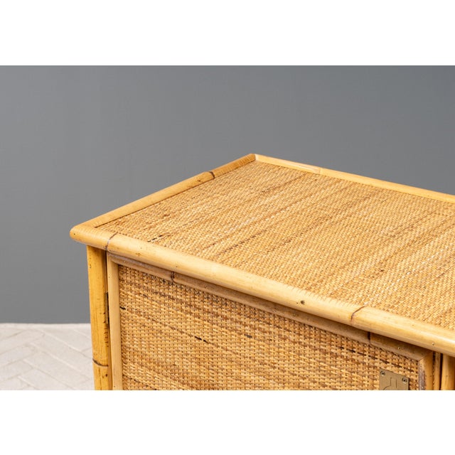 Wood 1970s Dal Vera Cane & Bamboo Chest For Sale - Image 7 of 16
