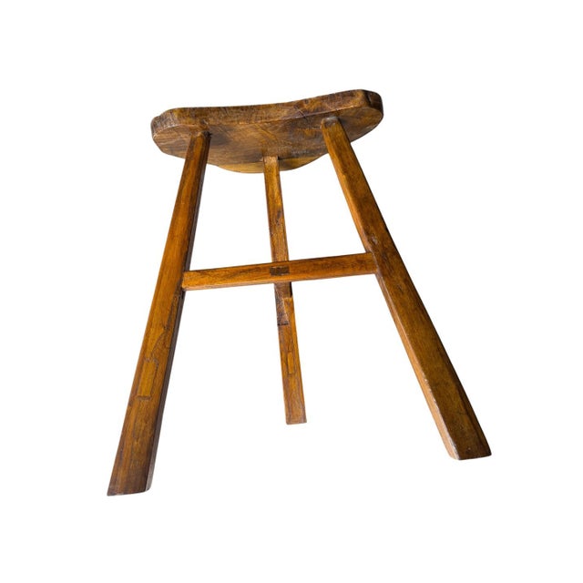 Cabin Antique 3 Legged Stool For Sale - Image 3 of 5